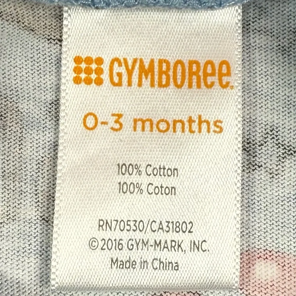 GYMBOREE Baby Boys' Blue Baseball Printed Long Sleeve Romper Playsuit Size‎ 0-3M
